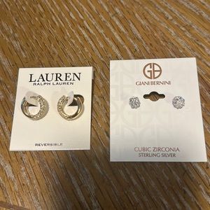 Bundle of 2 pairs of beautiful earings, Ralph Lauren and Giani Bernini